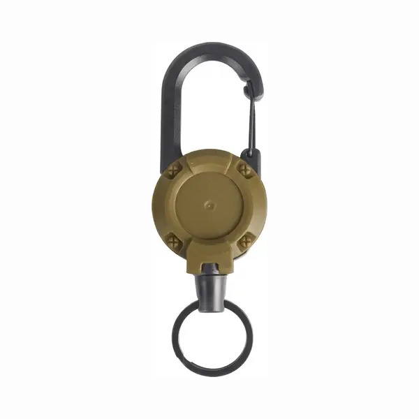 Nuvex Khaki Intrekbare Outdoor Sleutelhanger Met Karabijnhaak En Sleutelring – Retractable Sleutelhanger Voor Dames En Heren – Compacte Keychain Met thumbnail