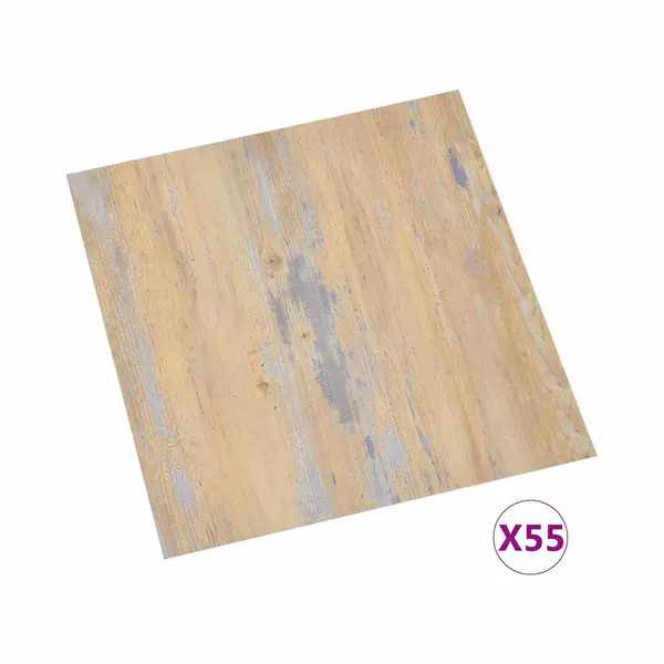 VidaXL Vloerplanken 55 Pcs Bruin 5, 11 M² Pvc thumbnail