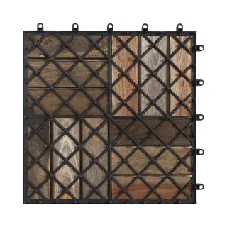 VidaXL Terras Tegel 10 Pcs Grijs 30 X 30 Cm Acaciahout