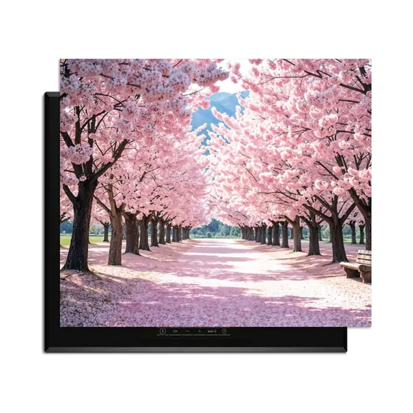 KitchenArt - Sakura Bliss – Inductie Beschermer - 65x52 Cm - Kookplaat Beschermer - Luxe Afdekplaat Inductieplaat - Anti-slip & Oprolbaar - thumbnail