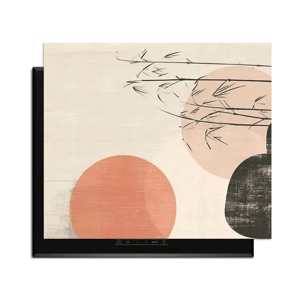KitchenArt - Zen Balance – Japandi Inductie Beschermer - 76x51.5 Cm - Kookplaat Beschermer - Luxe Afdekplaat Inductieplaat - Anti-slip & Oprolbaar - thumbnail