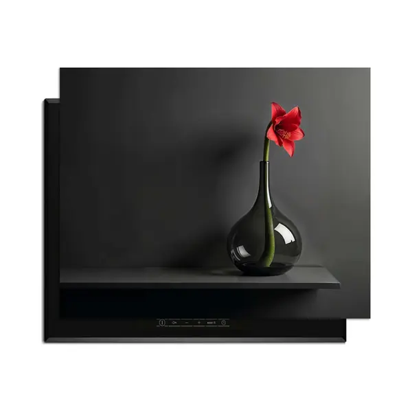 KitchenArt - Crimson Silence - Inductie Beschermer - 76x51.5 Cm - Kookplaat Beschermer - Luxe Afdekplaat Inductieplaat - Anti-slip & Oprolbaar - thumbnail