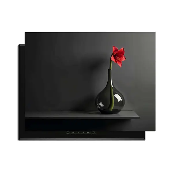 KitchenArt - Crimson Silence - Inductie Beschermer - 80x52 Cm - Kookplaat Beschermer - Luxe Afdekplaat Inductieplaat - Anti-slip & Oprolbaar - thumbnail