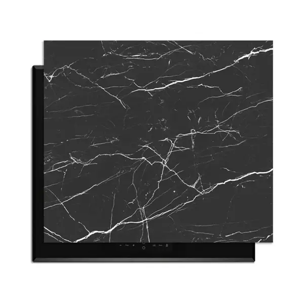 KitchenArt - Obsidian Marble - Inductie Beschermer - 52x35 Cm - Kookplaat Beschermer - Luxe Afdekplaat Inductieplaat - Anti-slip & Oprolbaar - thumbnail