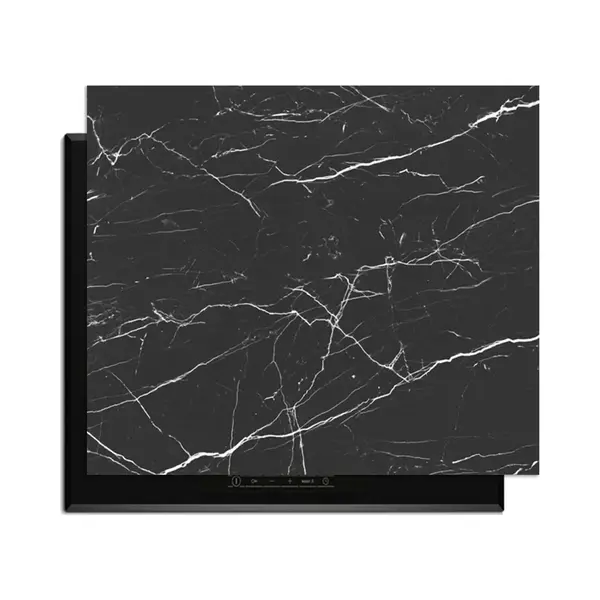 KitchenArt - Obsidian Marble - Inductie Beschermer - 70x52 Cm - Kookplaat Beschermer - Luxe Afdekplaat Inductieplaat - Anti-slip & Oprolbaar - thumbnail