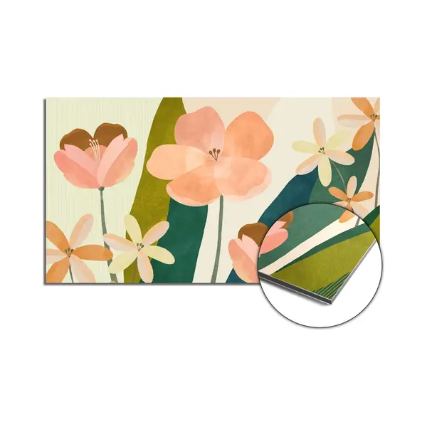 KitchenArt - Soft Petals Spatscherm - 120x80 Cm - Spatscherm Achterwand Keuken - Spatwand Keuken thumbnail