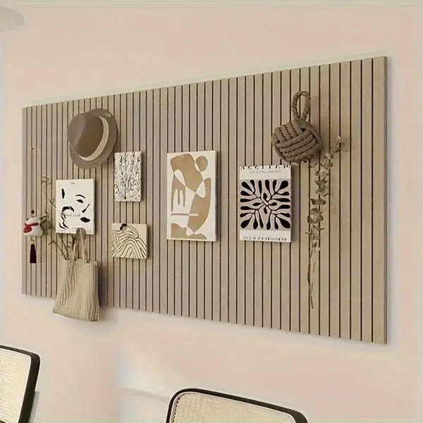 Obosoe Groot Prikbord, Decoratief Vilten Prikbord 120 X 60 Cm, Opvouwbaar Fotodisplaybord, Visionboard Voor School, Thuis, Keuken, Kantoor, Muren, Bruin thumbnail
