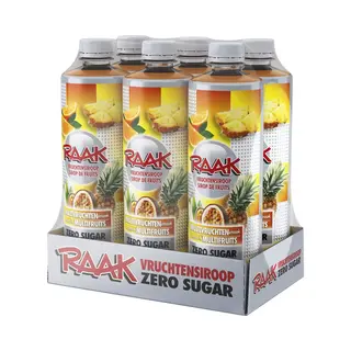 Raak | Vruchtensiroop | Multivruchten | Zero | 6 X 750 Ml
