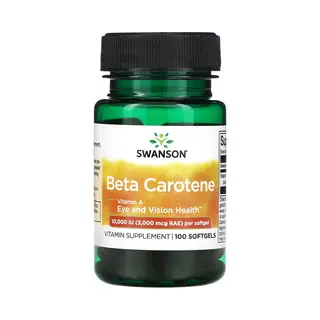Swanson Beta Carotene Eye Care 10000IU Tablets - 100 Tablets