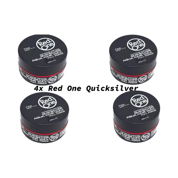 Red One Quicksilver Hair Wax| Haarwax| Haargel| Gel| Aqua Wax| Quicksilver Aqua Haarwax| 4 Stuks| 4 Pieces thumbnail
