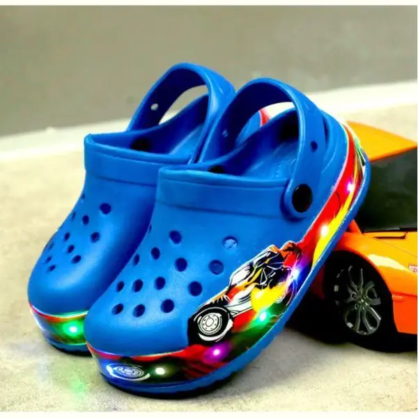 Lichtgevende Kinder Clogs - Led - Blauw - Maat 24 thumbnail