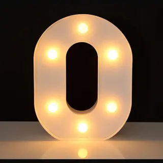 Lichtgevende Letter O - 16 Cm - Wit - Led
