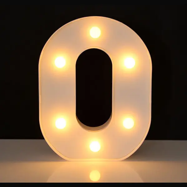 Lichtgevende Letter O - 16 Cm - Wit - Led thumbnail