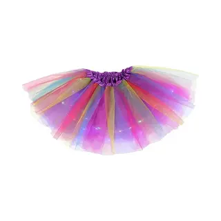 Merkloos ‘ Led Rokje / Tutu Mini - Regenboog Paars - Met Gekleurde Rgb Verlichting