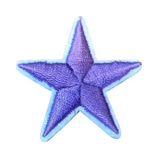 Ster Sterretje Strijk Embleem Patch Lila 4 Cm / 4 Cm / Lila Paars