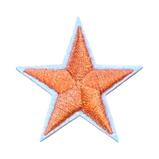 Ster Sterretje Strijk Embleem Patch Oranje 4.2 Cm / 4.2 Cm / Oranje