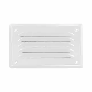 Kaia Ventilatierooster Wit - Rechthoekig Luchtrooster - Ventilatie Rooster - Schoepenrooster - 16, 5 X 10 Cm Buitenzijde - Incl. Gaas