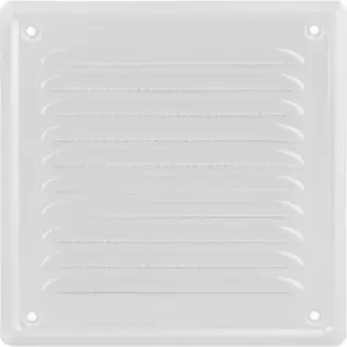Kaia Ventilatierooster Wit - Vierkant Luchtrooster - Ventilatie Rooster - Schoepenrooster - 16, 5 X 16, 5 Cm Buitenzijde - Incl. Gaas