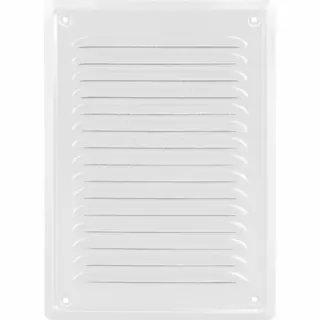 Kaia Ventilatierooster Wit - Rechthoekig Luchtrooster - Ventilatie Rooster - Schoepenrooster - 14 X 21 Cm Buitenzijde - Incl. Gaas