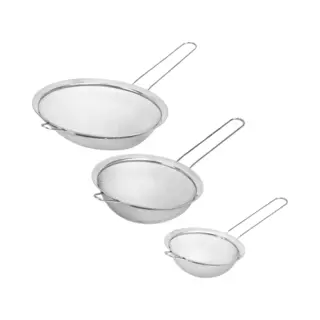 Keukenvergiet/Zeef - Edelstaal - Set Van 3 Zeven - 10cm/14cm/18cm