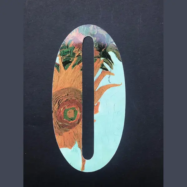 Huisnummer Kliko Sticker - Nummer 0 - Vincent Van Gogh - Container Sticker - Afvalbak Nummer - Vuilnisbak - Brievenbus - CoverArt thumbnail