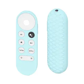 Licht Blauw - Luxe Siliconen Soft Case Cover Hoesje Geschikt Voor Afstandsbediening Google Chromecast (2020-heden) - Bescherming Tegen Krassen &
