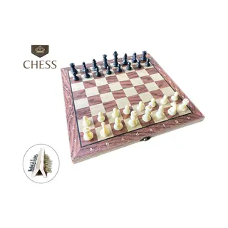 Magnetisch Schaakbord Met Schaakstukken - Chess King - Schaken - Schaakspel - Hout - Opklapbaar 29cm