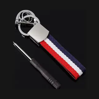 Luxe Vlag Sleutelhanger - Franse / Nederlandse Vlag - Zilver - Vlag Frankrijk / Nederland - Dutch Flag Keychain - Sleutel Hanger Cadeau - France /