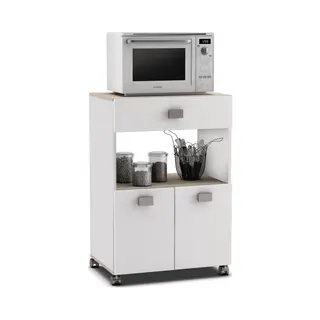 Young Furniture Verrijdbaar Keukenkast Roma 90 Cm Hoog Wit