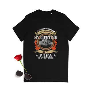 Stanley/Stella T Shirt Voor Papa - Vader Tshirt - Heren T-shirt Met Print Opdruk - Vaderdag Cadeau - TShirt Mannen - Maten, S M L Xl Xxl Xxxl - Shirt Kleur, Zwart.
