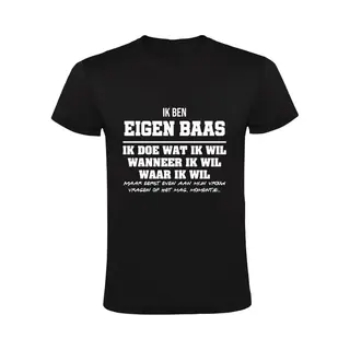 Sol's Eigen Baas Heren T-shirt | Verjaardagkado | Verjaardag Kado | Grappig | Jarig | Cadeau | Zwart