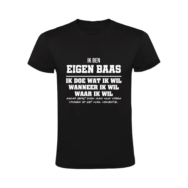 Sol's Eigen Baas Heren T-shirt | Verjaardagkado | Verjaardag Kado | Grappig | Jarig | Cadeau | Zwart thumbnail