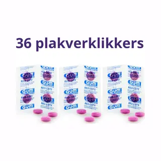 Gum Red-Cote Plakverklikker Tabletten - 3 X 12 Stuks - Voordeelverpakking