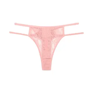 Sexy Dames String Met Kant - Roze - Vrouwen Lingerie / Ondergoed - Maat Xl