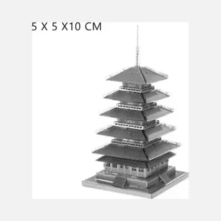 Horyu-ji 3D Metalen Miniatuur Bouwpakket - Schaalmodel Puzzel - Japan - Pagode