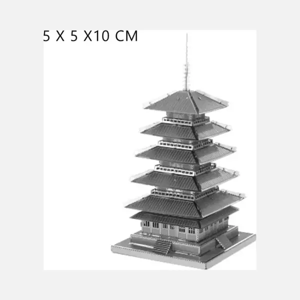 Horyu-ji 3D Metalen Miniatuur Bouwpakket - Schaalmodel Puzzel - Japan - Pagode thumbnail