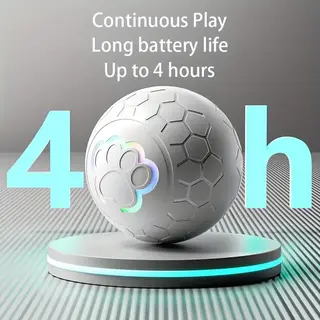 Hondenspeelgoed Interactief - Zelfrollende Bal Voor Honden - Duurzame Automatische Hondenbal Licht Grijs - 5.6 Cm