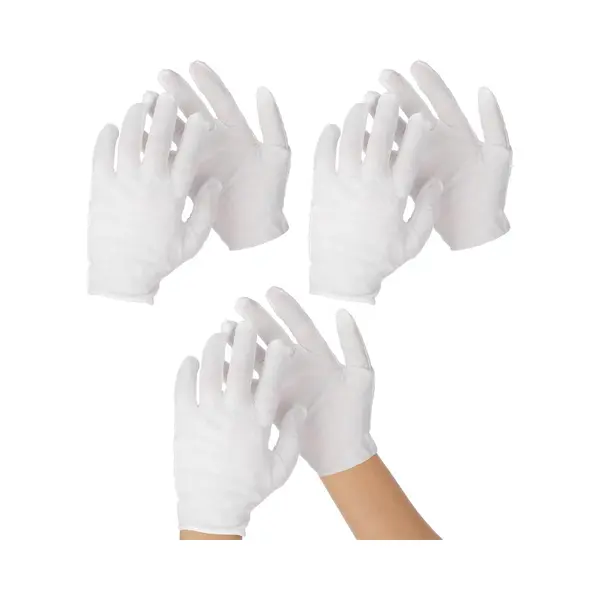 Allecto Plus - Katoenen Handschoenen Voor Droge Handen En Eczeem - Wit - Maat M - Set Van 3 - Hydraterend - Cosmetica - Handspa - Sieradeninspectie - thumbnail