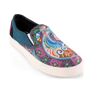 Inkkas Tuamotu Dames Vegan Slip On – Comfortabele Slip-on Sneaker Met Oceaanprint (Frans-Polynesië) – Lichtgewicht & 100% Vegan, Maat 37