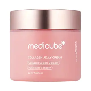 Medicube Tagescreme Collagen Jelly Cream 50ml – Straffende Feuchtigkeitspflege Mit 98% Hydrolysiertem Kollagen, Niacinamid, Squalan, Korean Skincare