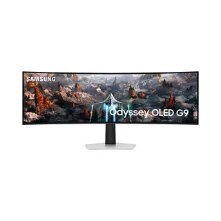 Samsung G93SC Computerbildschirm 124,5 cm (49") 5120 x 1440 Pixel Dual Qhd Oled Silber