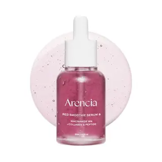 Arencia Red Collagen + Peptide Smoothie Serum, 8% Niacinamide, Vitamin C, Vitamin E, Lifting Anti-aging Serum For Skin Texture For Glass Skin