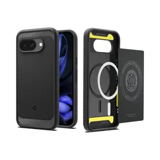 Spigen Rugged Armor (MagFit) mobiele telefoon behuizingen 16 cm (6.3") Hoes Zwart