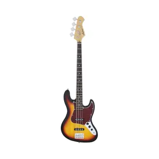 Aria Stb J Bass Guitar With Tortoise Shell Pickguard (3 Tone Sunburst)