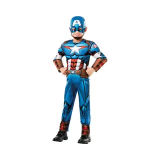 Rubie´s Kostüm Captain America-Kostüm Für Kinder Karneval Blau-rot-weiss