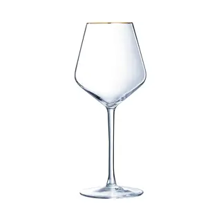 Cristal D'Arques Ultime Wijnglas - Goudkleurig Randje - 47 Cl - Set-4