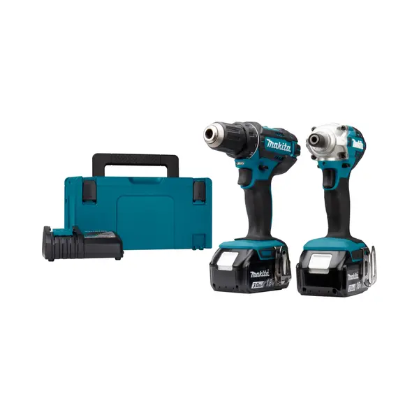 Makita DLX2339J 18V Li-Ion Accu Schroef-/boormachine (DDF482)&Slagschroevendraaier (DTD156) Combiset (2x 3, 0Ah Accu) In Mbox thumbnail