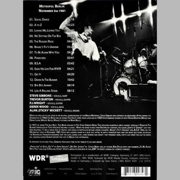 unbekannt Steve Gibbons Band - Live At Rockpalast thumbnail