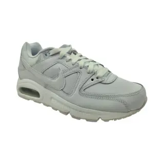 Nike Air Max Command Leren Sneakers Voor Heren, Wit Metallic Zilver Wit, 45.5 Eu