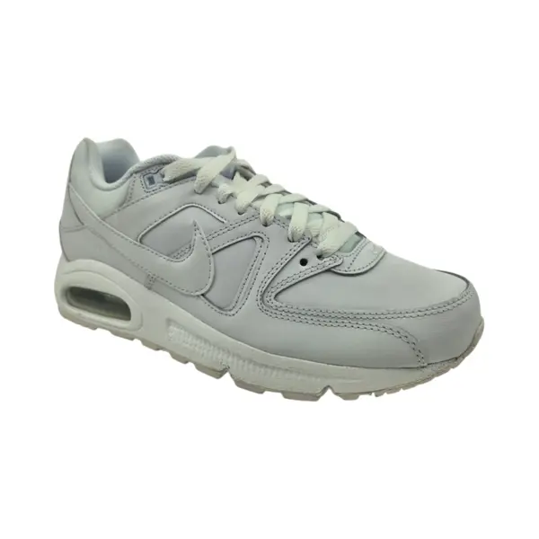 Nike Air Max Command Leren Sneakers Voor Heren, Wit Metallic Zilver Wit, 45.5 Eu thumbnail